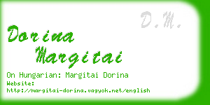 dorina margitai business card